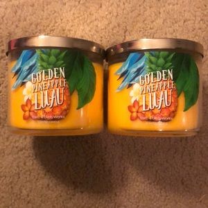 Golden Pineapple luau 3 wick candle